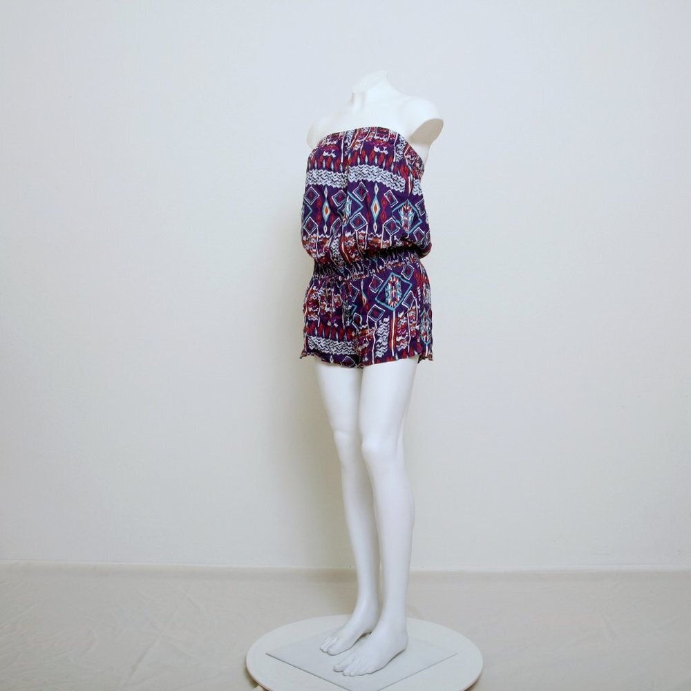 Thinner‎ Aztec Tribal Print Strapless Romper